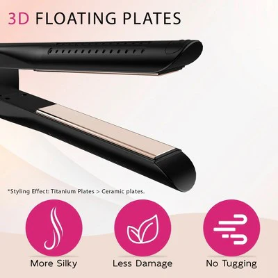 NICEBAY Airflow Styler, Titanium Hair Straightener & Curling Iron with Cooling Air Vents, 5 Temps, Dual Voltage & Auto Shutoff - Imperfect Box - Image 4
