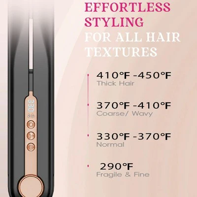 NICEBAY Airflow Styler, Titanium Hair Straightener & Curling Iron with Cooling Air Vents, 5 Temps, Dual Voltage & Auto Shutoff - Imperfect Box - Image 8