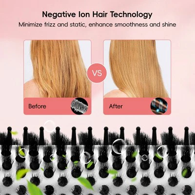 NICEBAY Heated Thermal Brush, Electric Curling Brush & Round Brush Styler with Anti-Scald Nylon Bristles - Imperfect Box - Image 5