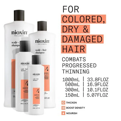 Nioxin System 4 Shampoo Cleanser - 10.1 fl oz - Image 3