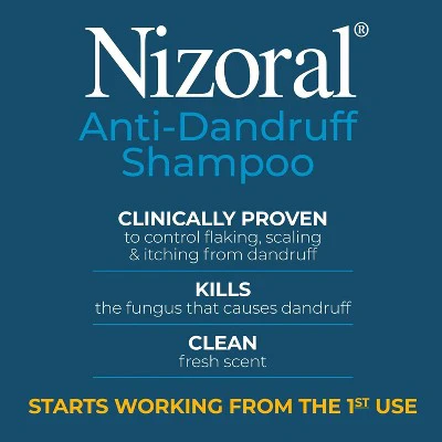 Nizoral Anti-Dandruff Shampoo with 1% Ketoconazole 14 fl oz - Imperfect Box - Image 5