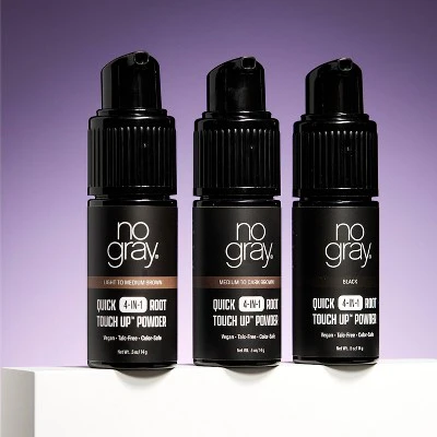 No Gray Quick 4-IN-1 Root Touch Up Powder Light to Medium Brown 0.5oz - Imperfect Box - Image 2