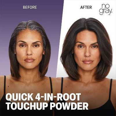 No Gray Quick 4-IN-1 Root Touch Up Powder Light to Medium Brown 0.5oz - Imperfect Box - Image 3
