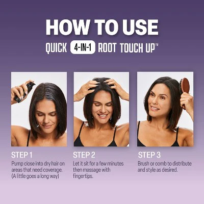 No Gray Quick 4-IN-1 Root Touch Up Powder Light to Medium Brown 0.5oz - Imperfect Box - Image 9