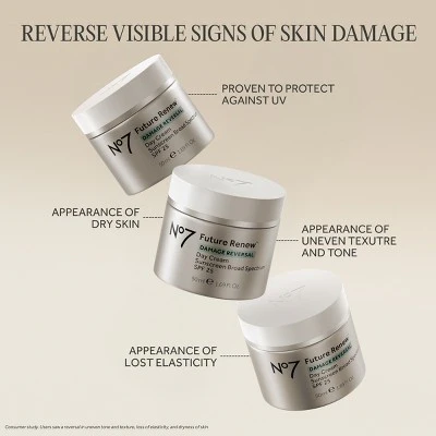 No7 Future Renew Damage Reversal Day Cream SPF 25 1.69 fl oz - Imperfect Box - Image 3