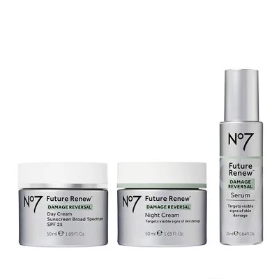 No7 Future Renew Damage Reversal Skincare System Kit 3ct - Imperfect Box - Image 5