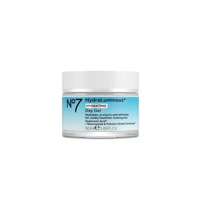 No7 HydraLuminous+ 2% Hyaluronic Acid Day Gel 1.69 fl oz - Imperfect Box