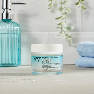 No7 HydraLuminous+ 2% Hyaluronic Acid Day Gel 1.69 fl oz - Imperfect Box - Image 5