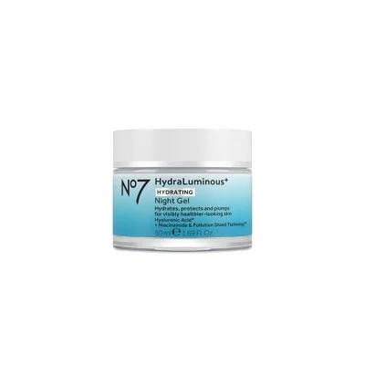 No7 HydraLuminous+ 2% Hyaluronic Acid Night Gel 1.69 fl oz - Imperfect Box
