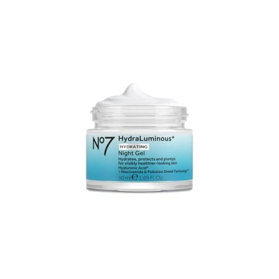 No7 HydraLuminous+ 2% Hyaluronic Acid Night Gel 1.69 fl oz - Imperfect Box - Image 3