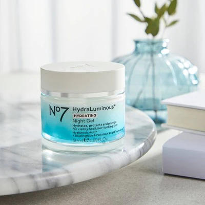 No7 HydraLuminous+ 2% Hyaluronic Acid Night Gel 1.69 fl oz - Imperfect Box - Image 5