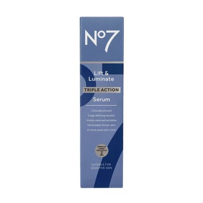 No7 Lift; Luminate Triple Action Face Serum 1.69 fl oz - Imperfect Box - Image 4