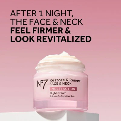 No7 Restore & Renew Multi Action Face & Neck Night Cream 1.69 fl oz - Imperfect Box - Image 10