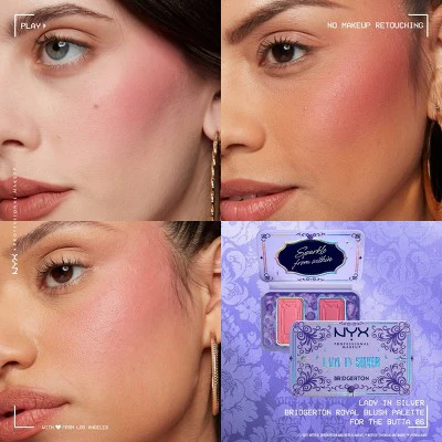 NYX Professional Makeup Bridgerton Royal Blush Buttermelt Blush Palette 1 kit - Imperfect Box - Image 4