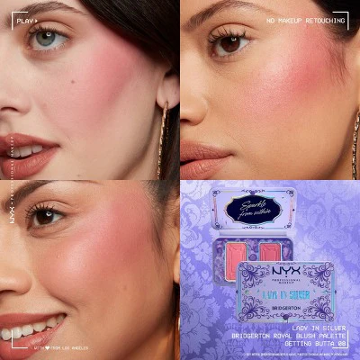 NYX Professional Makeup Bridgerton Royal Blush Buttermelt Blush Palette 1 kit - Imperfect Box - Image 5