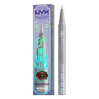 NYX Professional Makeup Bridgerton Royal Epic Ink Glitz Metallic Eyeliner Glitzed In Silver 0.03 fl oz - Imperfect Box - Image 8
