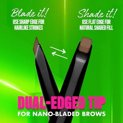 NYX Professional Makeup Brow Blade & Shade Nano Mechanical Brow Pencil Cool Ash Brown 0.002oz - Imperfect Box - Image 6