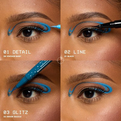NYX Professional Makeup Epic Wear Glitz Waterproof Metallic Liquid Eyeliner Bootcut Bling 0.03fl oz - New - Image 9