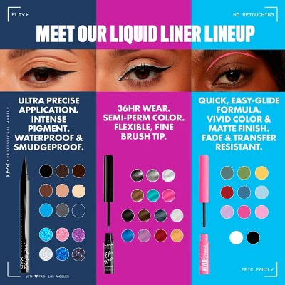 NYX Professional Makeup Epic Wear Glitz Waterproof Metallic Liquid Eyeliner Shimmer Stitch 0.03fl oz - Imperfect Box - Image 9