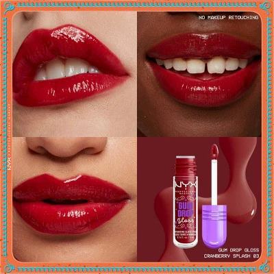 NYX Professional Makeup Gum Drop Gloss Lip Gloss Stain Cranberry Splash 0.16 fl oz - New - Image 4