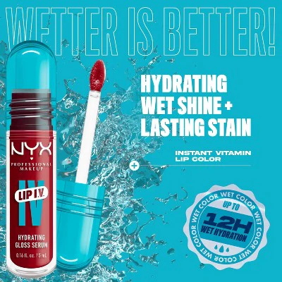 NYX Professional Makeup Lip IV Hydrating Lip Gloss Stain Mocha Me Wet 0.16 fl oz - Imperfect Box - Image 3