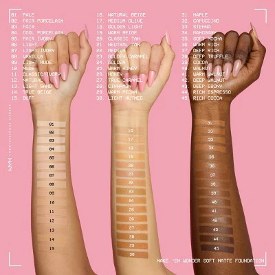 NYX Professional Makeup 24H Soft Matte Foundation 13 Light Sand 1.01 fl oz - Imperfect Container - Image 9