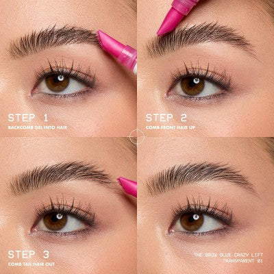 NYX Professional Makeup The Brow Glue Crazy Lift Eyebrow Gel 0.23 fl oz - Imperfect Box - Image 7