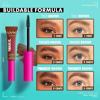 NYX Professional Makeup Thick It Stick It Brow Gel Mascara Cool Blonde 0.23 fl oz - New - Image 5
