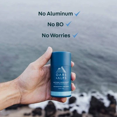 OARS + ALPS Mens Roll-On Natural Deodorant Fresh Ocean Splash Aluminum-Free 2.6oz - New - Image 5