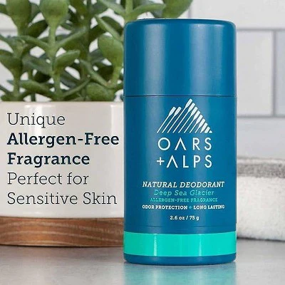 OARS + ALPS Men's Sensitive Roll-On Natural Deodorant Deep Sea Glacier 2.6oz - New - Image 4