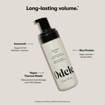 Odele Volumizing Foam for Lift + Heat Protection Hair Mousse 5oz - Imperfect Container - Image 9