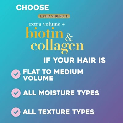 OGX Extra Strength Biotin and Collagen Shampoo 25.4 fl oz - Imperfect Container - Image 7