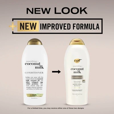 OGX Nourishing Coconut Milk Salon Size Conditioner 25.4 fl oz - Imperfect Container - Image 3