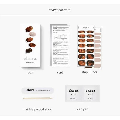 Ohora Gel Nail Art Design Line Coffee Toffee 30ct - New - Image 4