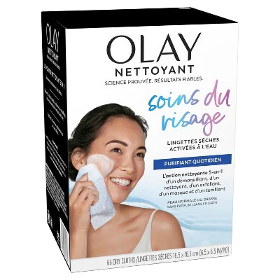 Olay Daily Facials Face Cleansing Wipes Makeup Remover Unscented 66ct - Imperfect Box - Image 14