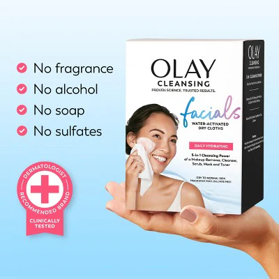 Olay Daily Facials Hydrating Cleansing Cloths Scented 66ct - Imperfect Box - Image 11