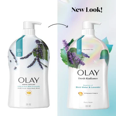 Olay Fresh Outlast Body Wash Birch Water & Lavender 33 fl oz - New - Image 8