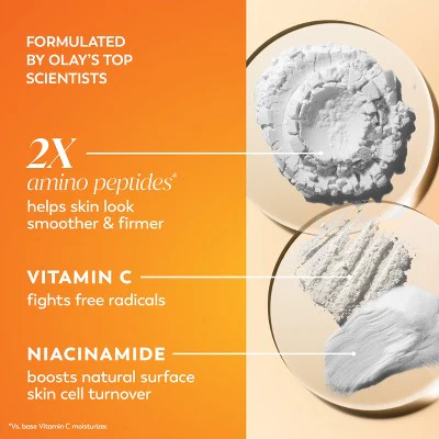 Olay Regenerist Vitamin C + Peptide 24 MAX Face Moisturizer 1.7oz - Imperfect Box - Image 4
