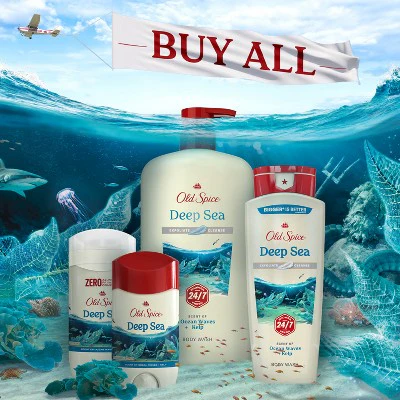 Old Spice Deep Sea Solid Antiperspirant & Deodorant for Men Sea Mineral Scent 2.6oz/2pk - New - Image 9