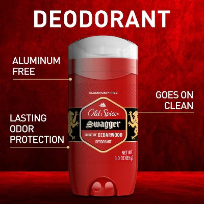 Old Spice Red Collection Solid Deodorant for Men Swagger Scent Aluminum-Free 2pk/3oz - Imperfect Box - Image 2
