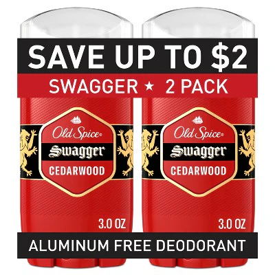 Old Spice Red Collection Solid Deodorant for Men Swagger Scent Aluminum-Free 2pk/3oz - Imperfect Box - Image 9