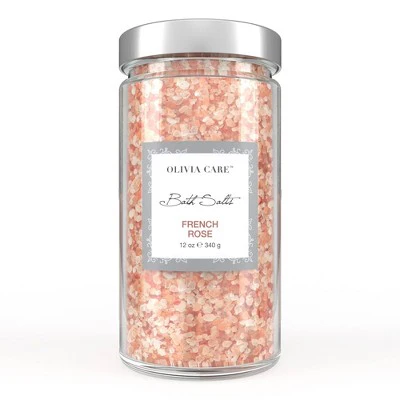 Olivia Care Rose Bath Soaks 12oz - Imperfect Container