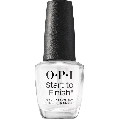 OPI Start to Finish Base Coat Top Coat Nail Strengthener 0.5 fl oz - New