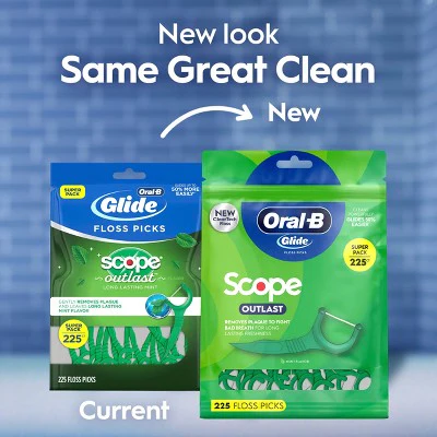 Oral-B Glide with Scope Outlast Dental Floss Picks Mint 225ct - New - Image 10