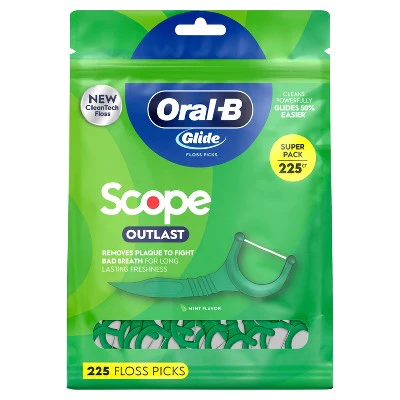 Oral-B Glide with Scope Outlast Dental Floss Picks Mint 225ct - New - Image 11