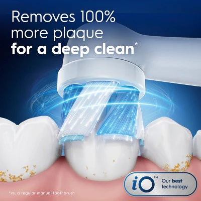 Oral-B iO Ultimate Clean Replacements Brush Heads White 2ct - Imperfect Box - Image 2