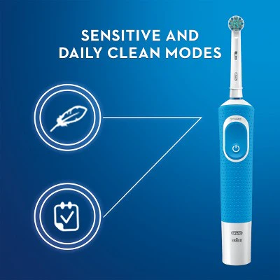 Oral-B Kids Electric Toothbrush with Sensitive Brush Head and Timer Blue - Imperfect Box - Image 5
