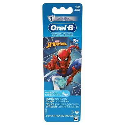 Oral-B Marvel's Spider-Man Kids Extra Soft Replacement Brush Heads 2ct - New - Image 2