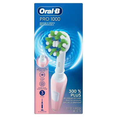 Oral-B Pro 1000 Electric Power Rechargeable Battery Toothbrush Pink - Imperfect Box - Image 9