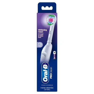 Oral-B ProClean Battery Electric Toothbrush Whitening Clean White - New - Image 10